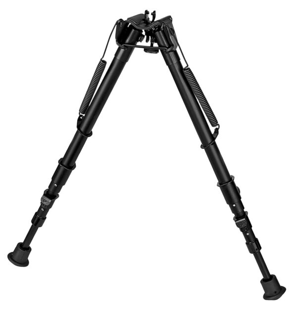 Harris Bipods 25C1A2 Non-Swivel 25C Swivel Stud, 13.50-27", Black Steel/Aluminum, Rubber Feet