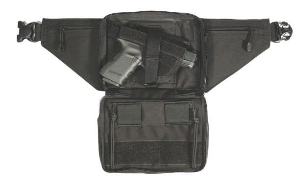 Blackhawk 60WF05BK Fanny Pack OWB Black Cordura Belt Loop Fits Most Small To Large Autos & Revolvers Ambidextrous