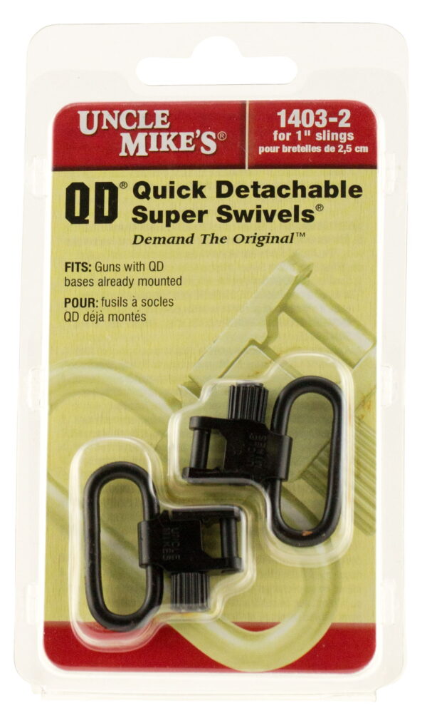 Uncle Mike's 14032 Super Swivel Quick Detach Tri-Lock Blued 1" Loop for Rifles or Shotguns With QD Bases