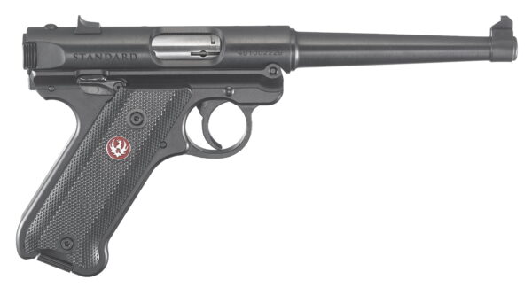 Ruger 40105 Mark IV 22 LR 10+1 6" Satin Stainless Tapered Barrel, Blued Steel Slide & Aluminum Frame Checkered Synthetic Grip