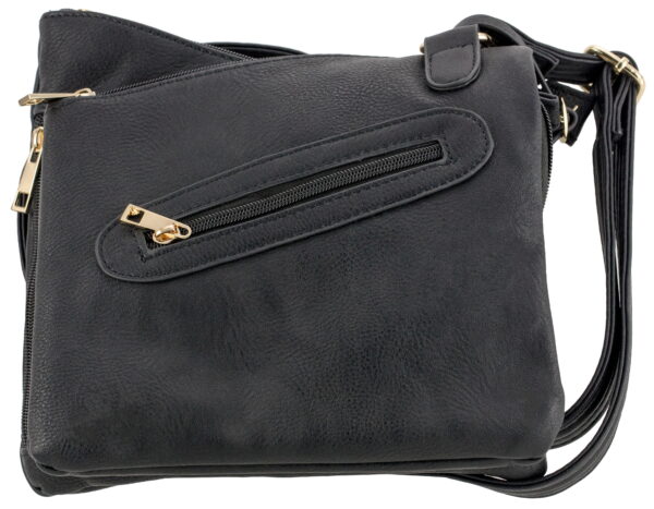 Bulldog BDP030 Cross Body Purse With Holster Black Leather for Small Autos & Revolvers Ambidextrous Hand