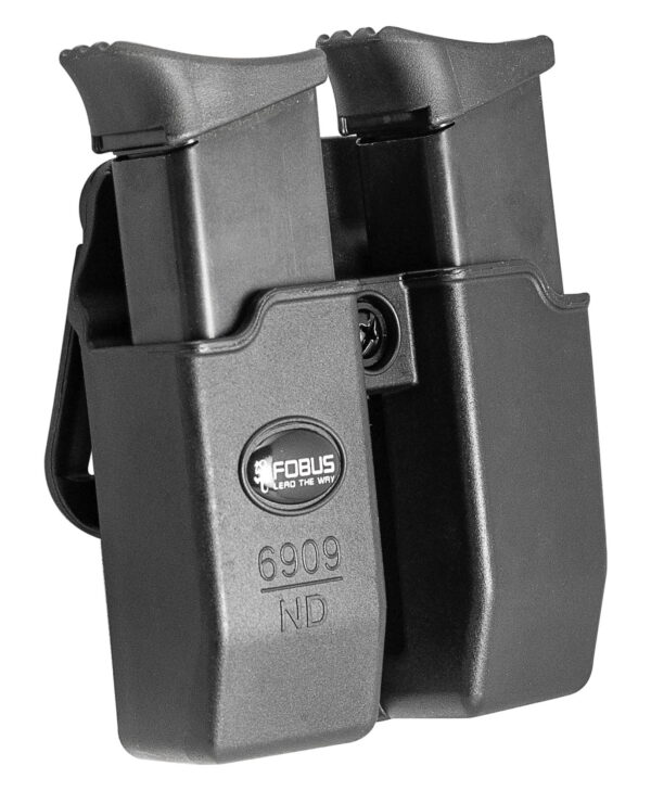 Fobus 6909NDBH Double Mag Pouch Black Polymer Paddle Compatible With 9mm/40(Except Glock)