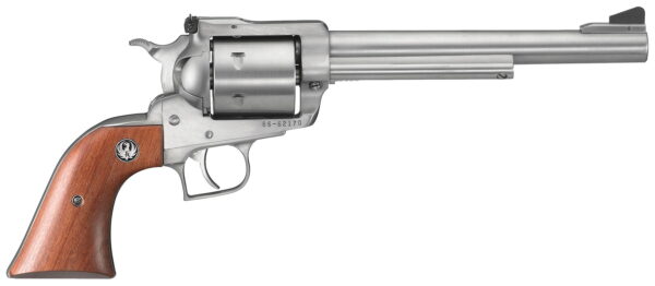 Ruger 0804 Super Blackhawk Large Frame 44 Rem Mag/44 Special 6rd 7.50" Satin Stainless Steel Barrel, Cylinder & Frame, Hardwood Grip, Transfer Bar Safety, Exposed Hammer