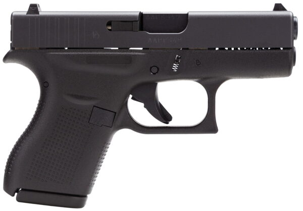 Glock UI4250201 G42 Gen3 Sub-Compact 380 ACP 6+1 3.25" Black Polygonal Rifled Barrel, Matte Black Serrated Slide, Black Polymer Frame, Black Textured Polymer Grip, USA Made