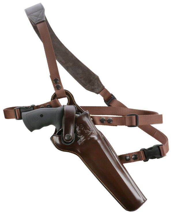 Galco KK172H Kodiak Chest Holster Havana Brown Leather Sholder Strap,Torso Strap Fits Taurus Raging Bull Fits S&W 460/500 8.375" Right Hand