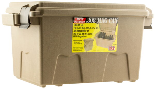 MTM Case-Gard TMC308 Tactical Mag Can Flat Dark Earth Polymer 308 Win 7.62x51mm NATO Fits AR-Platform