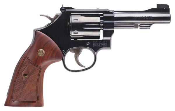 Smith & Wesson 150717 Model 48 Classic 22 WMR Blued Carbon Steel 4" Barrel, 6rd Cylinder & K-Frame, Wood Grip, Internal Lock