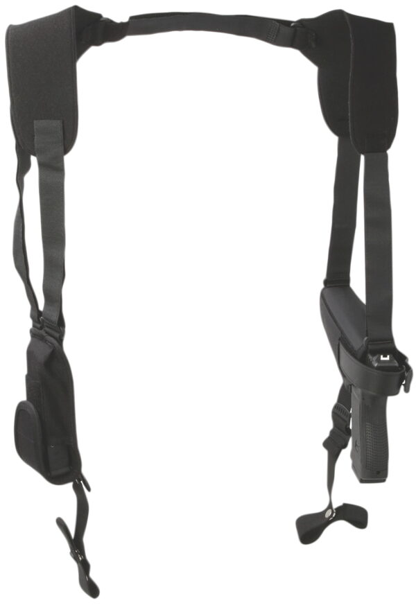 Uncle Mike's 77050 Pro-Pak Horizontal Shoulder Holster Shoulder Size 05 Black Nylon Harness Fits Large Frame Pistol Fits 4.50-5" Barrel Right Hand