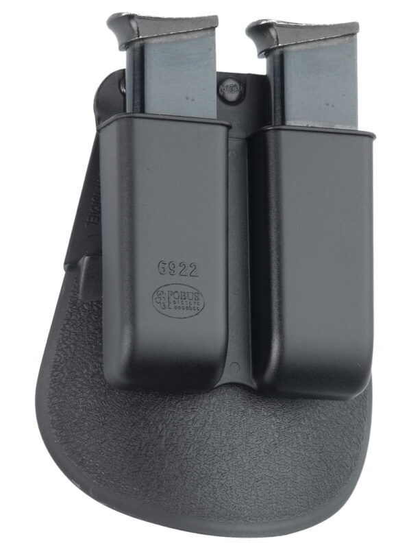 Fobus 6922P Double Mag Pouch Black Polymer Paddle Compatible With Single Stack