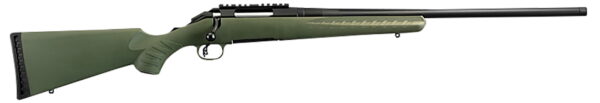 Ruger 6945 American Predator Full Size 22-250 Rem 4+1 22" Matte Black Threaded Barrel, Matte Black Steel Receiver With Picatinny Rail, Moss Green Fixed Synthetic Stock