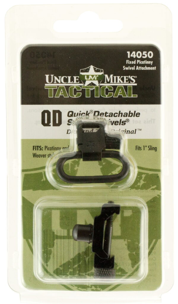 Uncle Mike's 14050 Super Swivel Quick Detach With Fixed Picatinny Swivel Attachment Blued 1" Loop