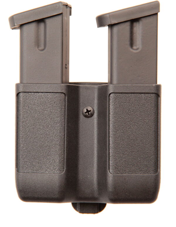 Blackhawk 410610PBK Double Mag Case Black Polymer Belt Clip Compatible With Double Stack 9mm/10mm/40/45/357