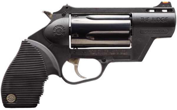 Taurus 2441021PFS Judge Public Defender 45 Colt (LC) Caliber or 2.50" 410 Gauge 5 Shot 2" Black Finish Barrel, Matte Black Oxide Finish Cylinder, Black Finish Polymer Frame & Black Rubber Grip