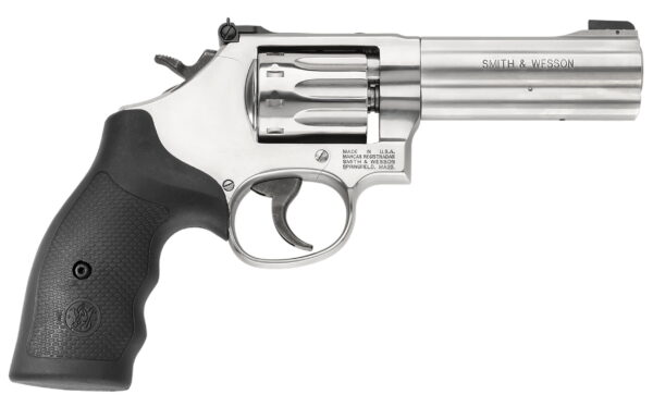 Smith & Wesson 160584 Model 617 22 LR Stainless Steel 4" Barrel & 10rd Cylinder, Satin Stainless Steel K-Frame, Black Polymer Grip,Internal Lock