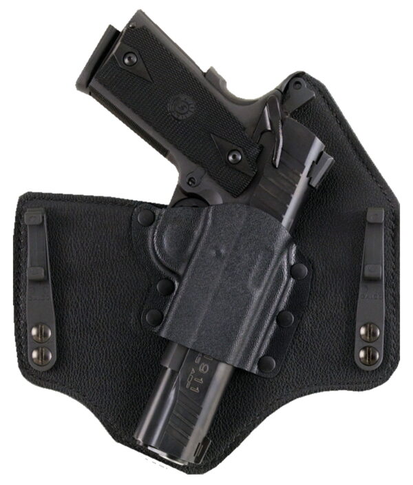 Galco KT600B KingTuk Deluxe IWB Black Kydex/Leather Compatible With Glock 42 UniClip Mount Right Hand