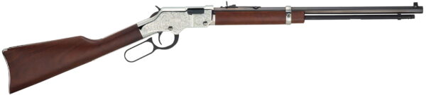 Henry H004SEV Silver Eagle 17 HMR Caliber with 11+1 Capacity, 20" Blued Barrel, Nickel-Plated Metal Finish & American Walnut Stock Right Hand (Full Size)