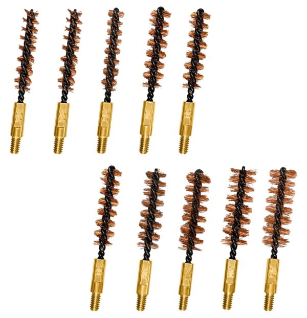 Otis FG380BP Variety Brushes Multi-Caliber Rifle/Pistol Firearm Bronze Bristles 10 Pk.