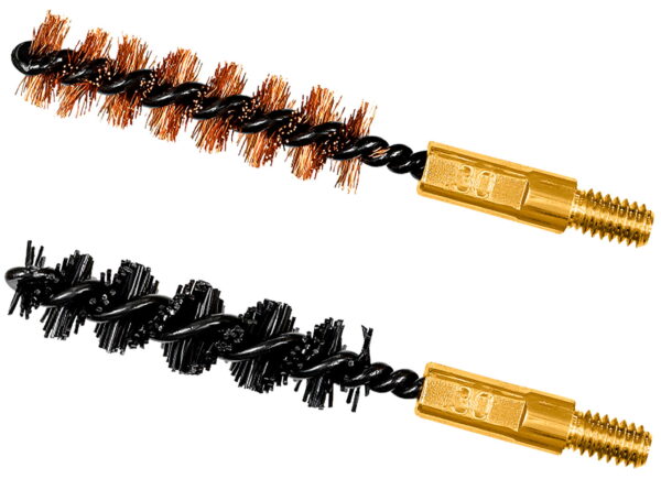 Otis FG330NB Bore Brush Set 7.62mm/30-06/30-30/308/300 Cal 8-32" Thread 2" Long Bronze/Nylon Bristles 2 Per Pkg