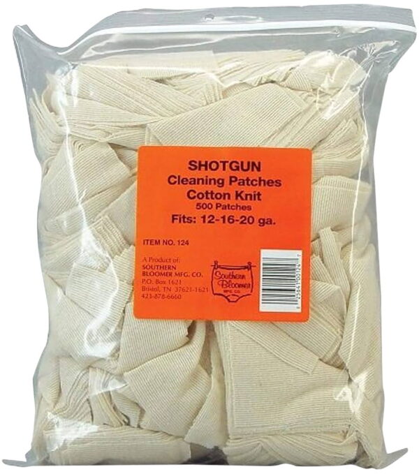 Southern Bloomer 124 Cleaning Patches Shotgun 12ga, 16ga, 20ga Cotton 500 Per Pack