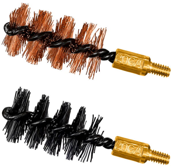 Otis FG520NB Bore Brush Set 20 Gauge Shotgun Firearm 2" Long Bronze/Nylon Bristles 2 Per Pkg