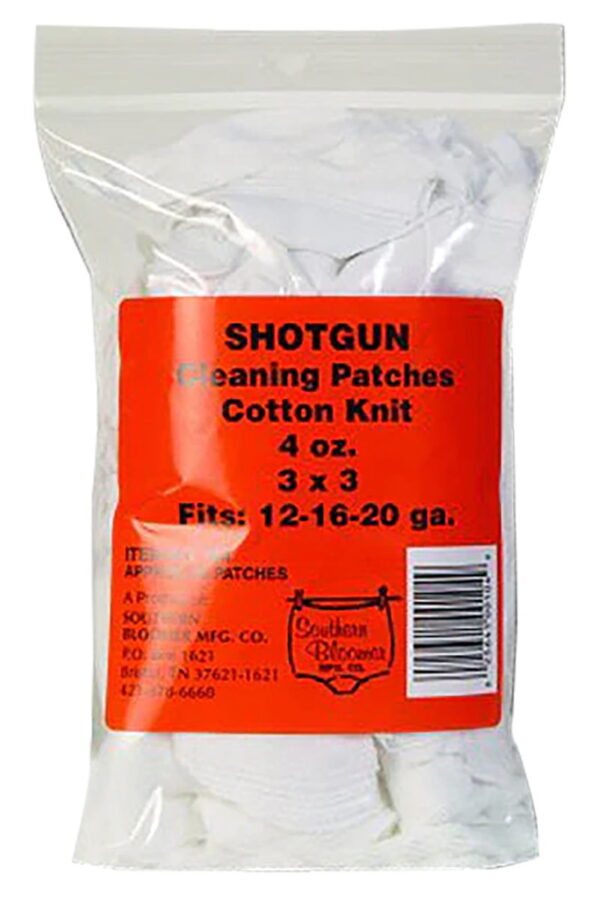 Southern Bloomer 104 Cleaning Patches Shotgun 12ga, 16ga, 20ga Cotton 85 Per Bag