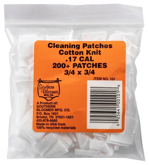 Southern Bloomer 101 Cleaning Patches 17 Cal Cotton 200 Per Pack