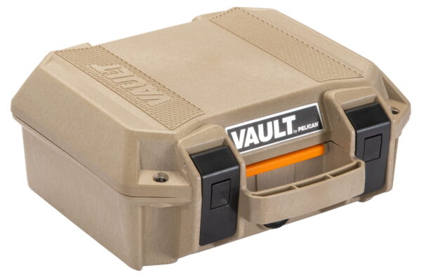 Pelican VCV100 Vault Case Small Tan Polymer Holds Handgun