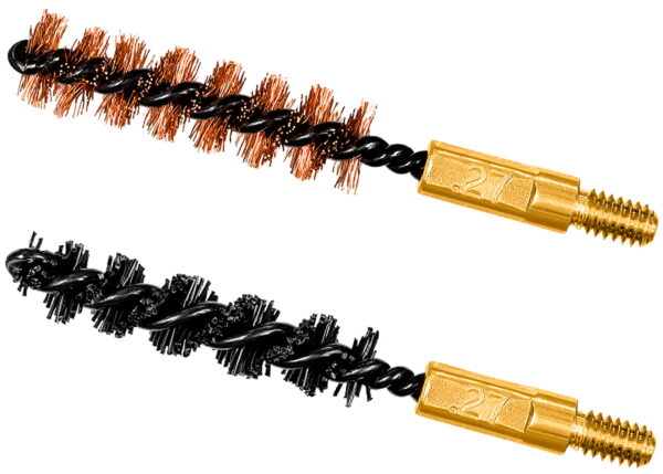 Otis FG327NB Bore Brush Set 6.8mm/7mm/270 Cal 8-32" Thread 2" Long Bronze/Nylon Bristles 2 Per Pkg