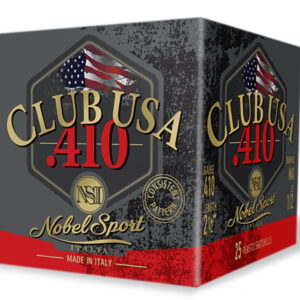 Nobel/eurosports Llc ANS4128 Club USA 410Gauge 2.50" 1/2oz 8Shot 25 Per Box/10 Case