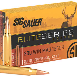 Sig Sauer E3WMH120 Elite Copper Hunting 300 Win Mag 165 gr Copper Solid 20 Per Box/10 Case