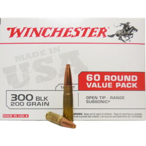 Winchester Ammo USA300BXVP USA 300 Blackout 200 gr Open Tip Range Subsonic 60 Per Bx/ 4 Case Value Pack