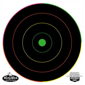 Birchwood Casey 35820 Dirty Bird 8" Bullseye Tagboard Hanging Pistol/Rifle Black/Green 20 Per Pkg