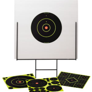 Birchwood Casey 46101 Shoot-N-C Portable Range Kit Self-Adhesive Universal Bullseye Includes Plastic Backboard/Steel Frame/Targets