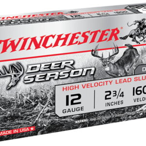 Winchester Ammo X12DS Deer Season High Velocity 12 Gauge 2.75" 1 1/8 oz Slug Shot 5 Per Box/20 Case