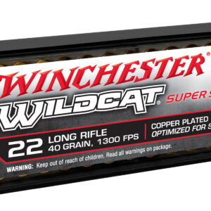 Winchester Ammo WW22LRSSD Wildcat Super Speed 22 LR 40 gr Copper Plated DynaPoint 100 Per Box/20 Case