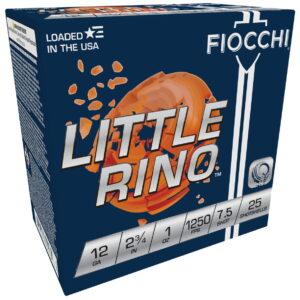Fiocchi 12TX75 Exacta Target Little Rino 12Gauge 2.75" 1oz 7.5Shot 25 Per Box/10 Case