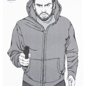 Birchwood Casey 37011 EZE-Scorer Silhouette Hanging Paper 12" x 18" Gray/White Pkg of 100