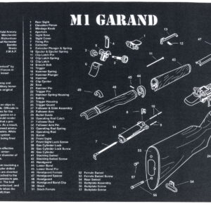 TekMat TEKR36M1GARANDBK M1 Garand Cleaning Mat M1 Garand Parts Diagram 12" x 36"