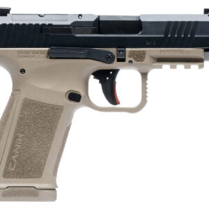 Canik HG7883BDN Mete MC9LS Sub-Compact Frame 9mm Luger 17+1 3.64" Black Steel Barrel, Black Nitride Serrated Steel Slide, Flat Dark Earth Polymer Frame With Picatinny Rail, Interchangeable Backstrap Grip