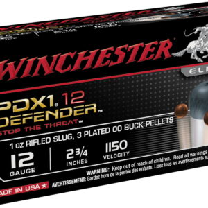 Winchester Ammo S12PDX1 PDX1 Defender Combo 12 Gauge 2.75" 1 oz Rifled Slug 3 Plated 00 Buck Shot 10 Per Bx/ 10 Case