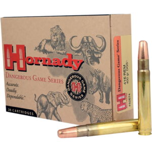 Hornady 82674 Dangerous Game 416 Rem Mag 400 gr Dangerous Game Solid 20 Per Box/6 Case