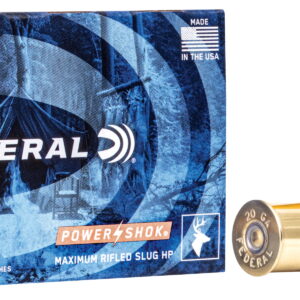 Federal F203RS Power-Shok 20Gauge 2.75" 3/4oz Rifled SlugShot 5 Per Box/50 Case
