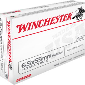 Winchester Ammo USA6555 USA Target 6.5x55 Swedish 140 gr Full Metal Jacket 20 Per Box/10 Case
