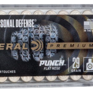 Federal PD22L1 Premium Personal Defense Punch 22LR 29gr Flat Nose 50 Per Box/100 Case