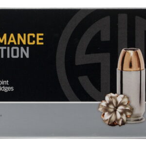 Sig Sauer E45AP250 Elite Performance 45 ACP 230 gr V Crown Jacketed Hollow Point 50 Per Box/10 Case