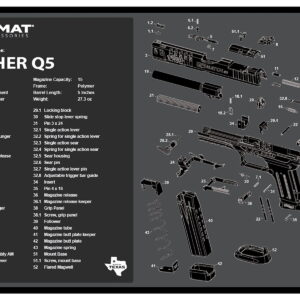 TekMat TEKR17WALQ5SF Walther Q5 SF Cleaning Mat Walther Q5 SF Parts Diagram 11" x 17"