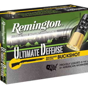Remington Ammunition 20681 Ultimate Defense Buckshot 20 Gauge 2.75" 3 Buck Shot 5 Per Box/20 Cs