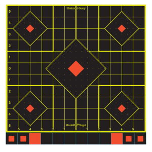 Birchwood Casey 34211 Shoot-N-C Reactive Target Diamond Adhesive Paper Target 12" 100 Per Pkg
