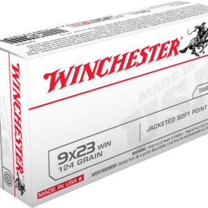 Winchester Ammo Q4304 USA 9x23 Win 124 gr Jacketed Soft Point 50 Per Box/10 Case