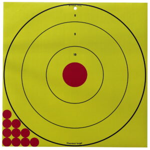 Birchwood Casey LRBET5PK Shoot-N-C Reactive Target Adhesive Paper Rifle Black/Yellow Bullseye 5 Pack